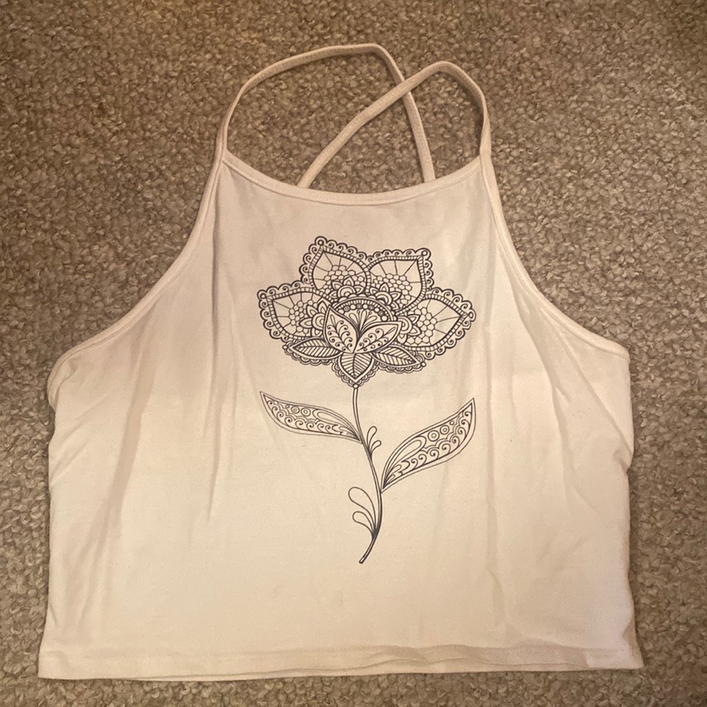LA Hearts boho flower print halter top